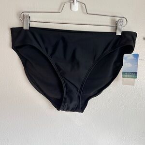 3/$20💥 Island Waves NWT Black Swimsuit Bikini Bottoms Sz 12